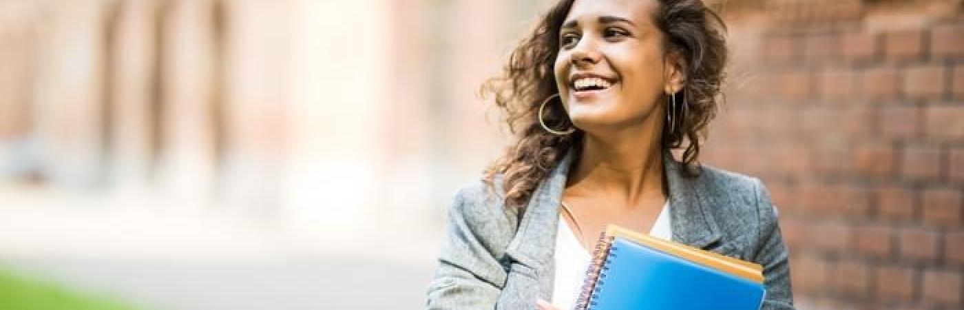 smiling college student