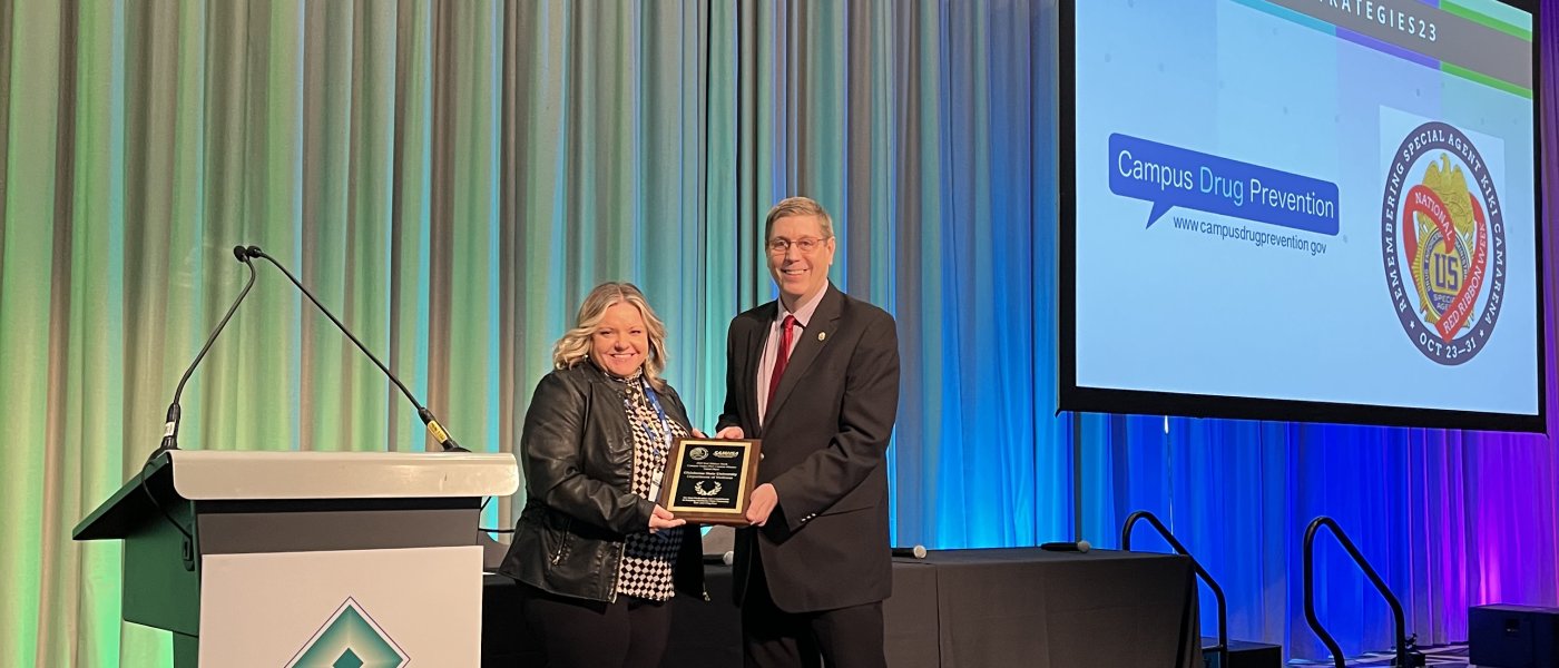 Pictured left to right: Dr. Kari Pratt (Oklahoma State University), Rich Lucey (DEA)