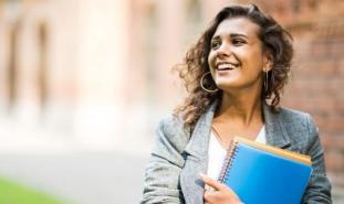 smiling college student