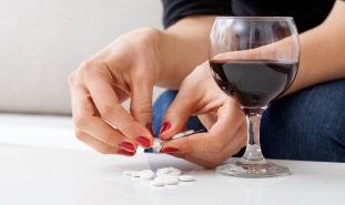 Wine and pills